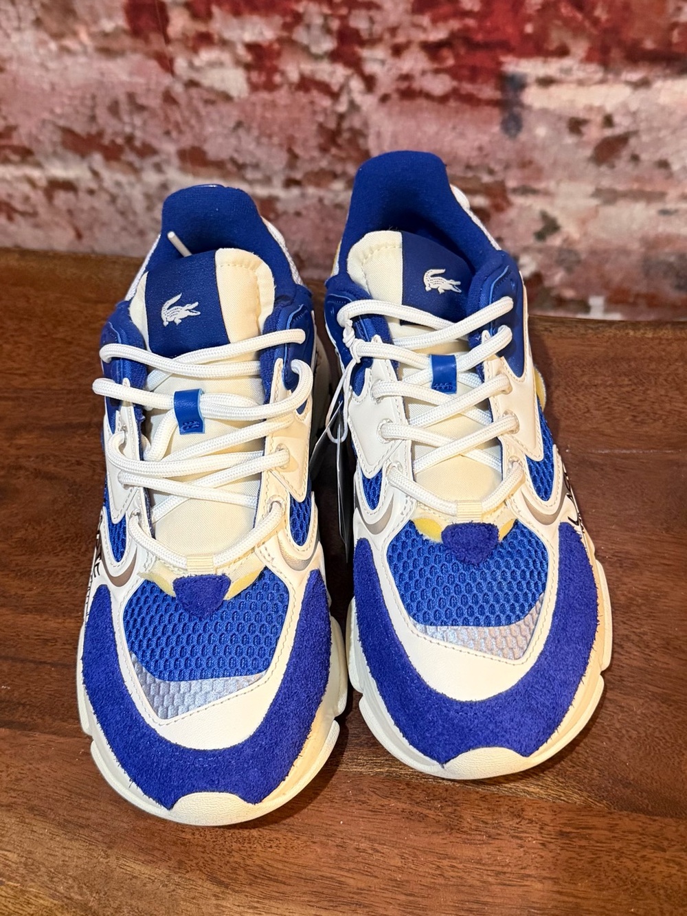 Lacoste Blue and Cream Athletic Sneakers